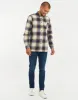 Men's Navy Check Long Sleeve Shirt sold by Threadbare