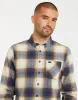 Men's Navy Check Long Sleeve Shirt sold by Threadbare