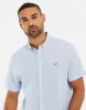 Men's Light Blue Linen Short Sleeve Shirt sold by Threadbare
