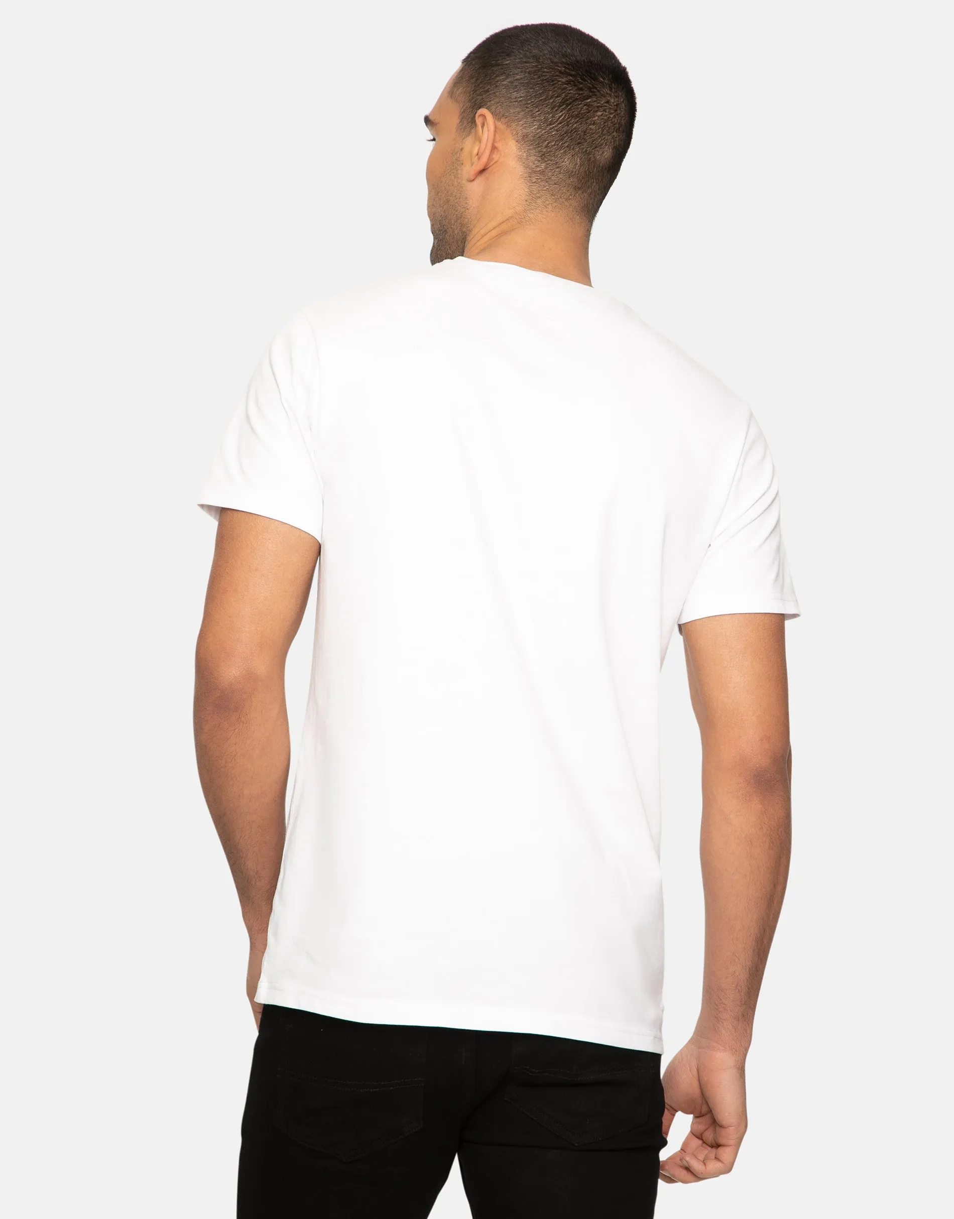 Men's White Front Print T-Shirt sold by Threadbare product image thumbnail 2