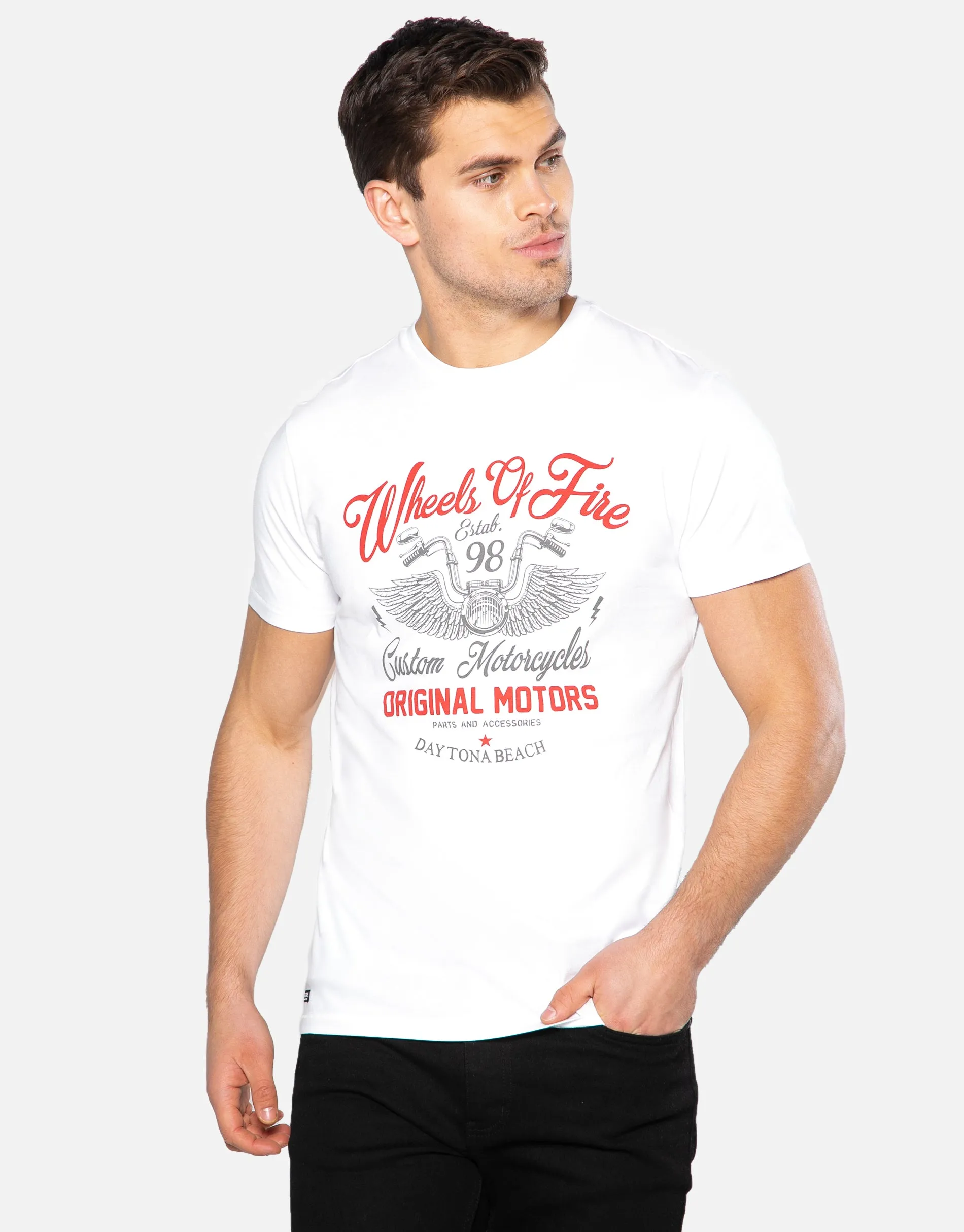 Men's Rider Crew Neck T-Shirts (3 Pack) sold by Threadbare product image thumbnail 3