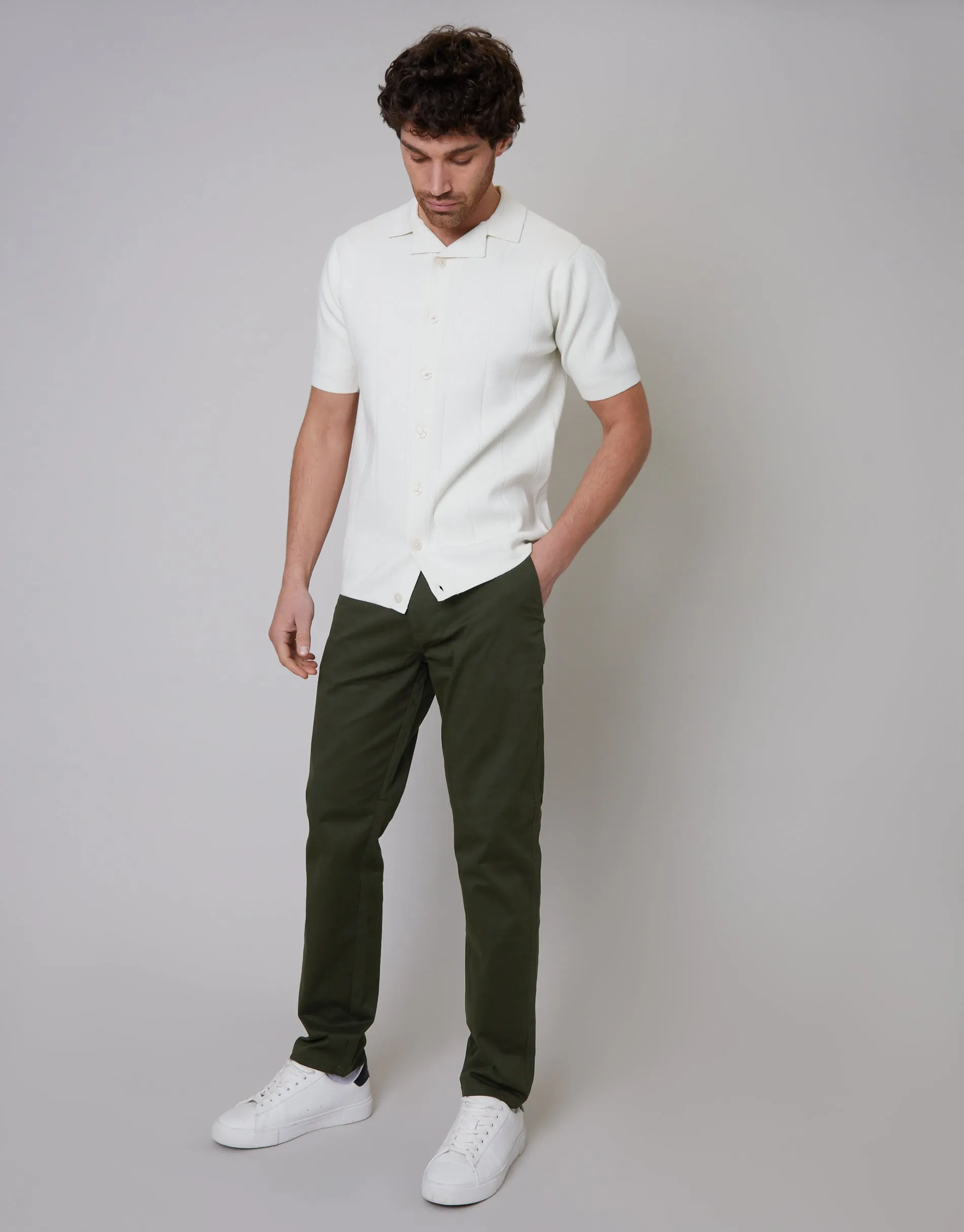 Forest Green Regular Fit Chino Trousers sold by Threadbare product image thumbnail 3