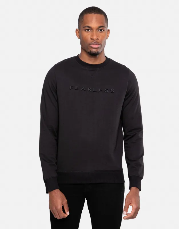 Men's Black Crew Neck Sweatshirt sold by Threadbare