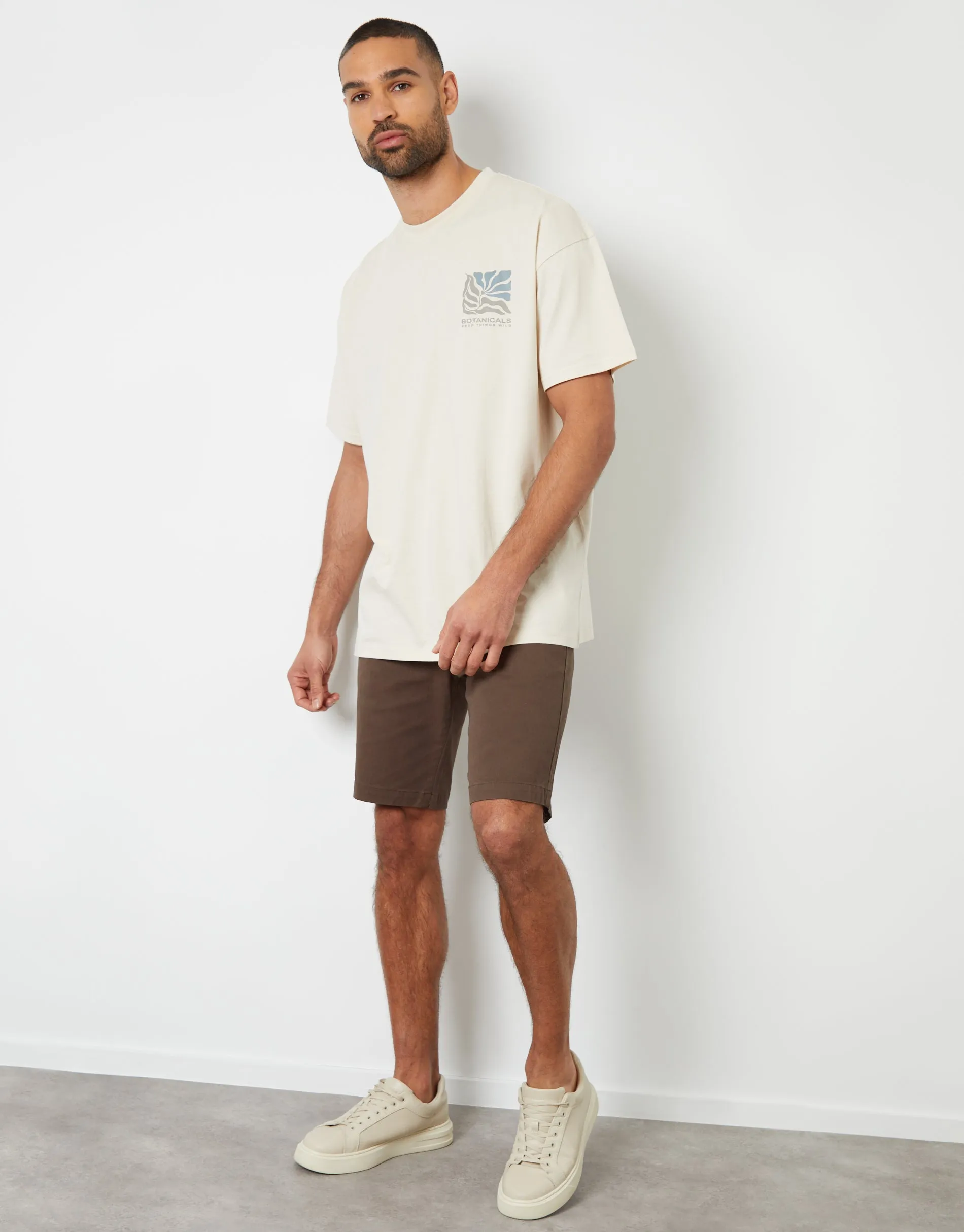 Threadbare Men's Off White Graphic Print Oversized T-Shirt sold by Threadbare product image thumbnail 3