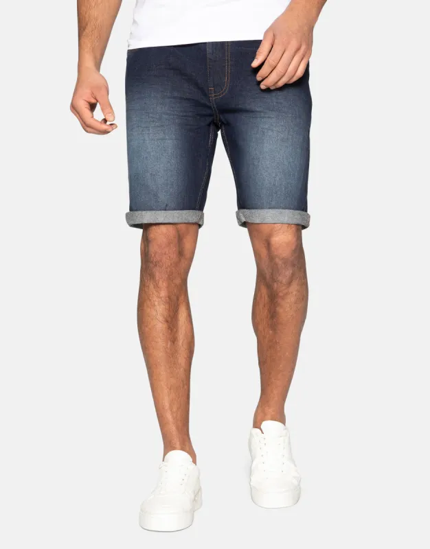 Men's Mid Blue Wash Denim Shorts sold by Threadbare