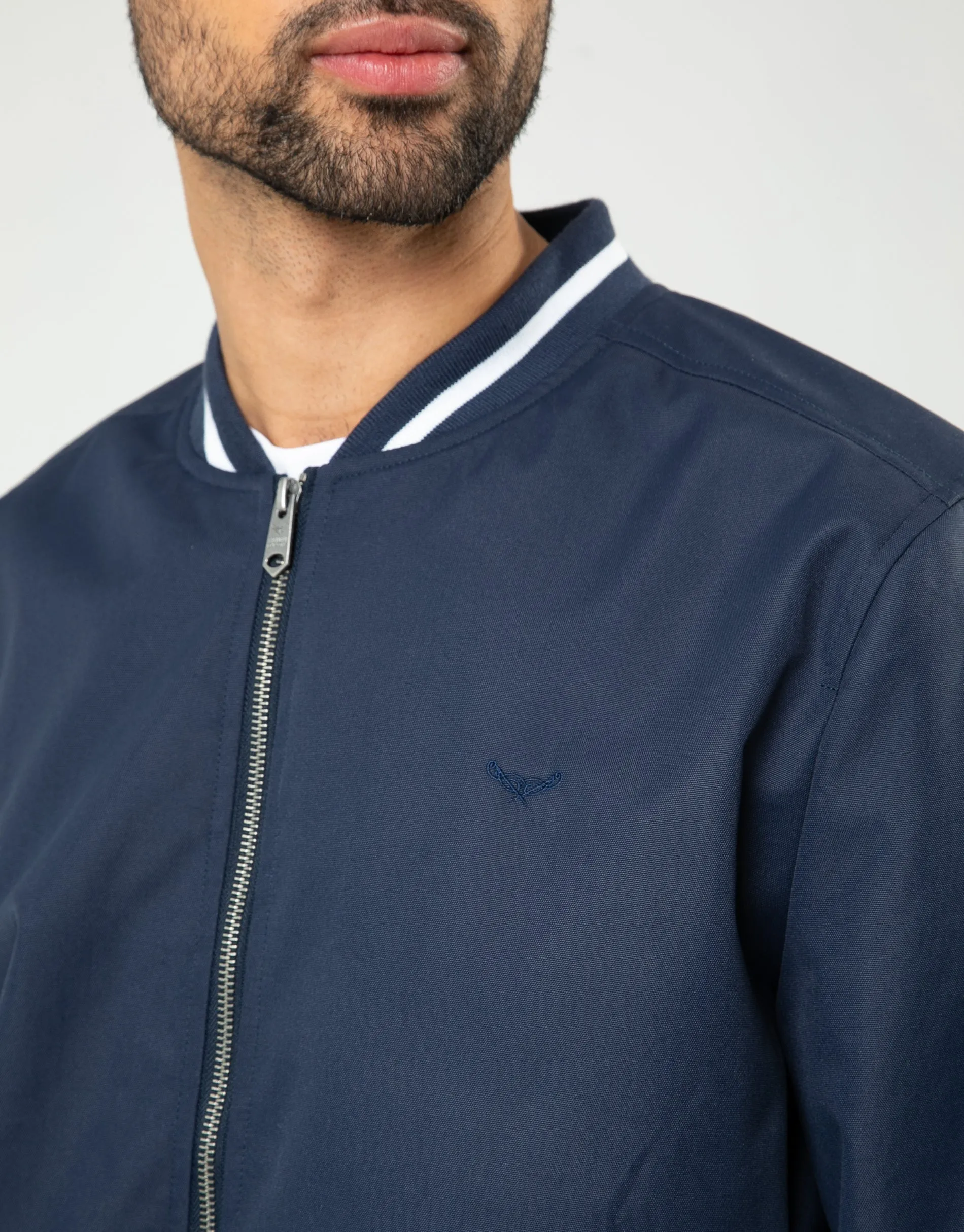 Men's Navy Bomber Jacket sold by Threadbare product image thumbnail 4