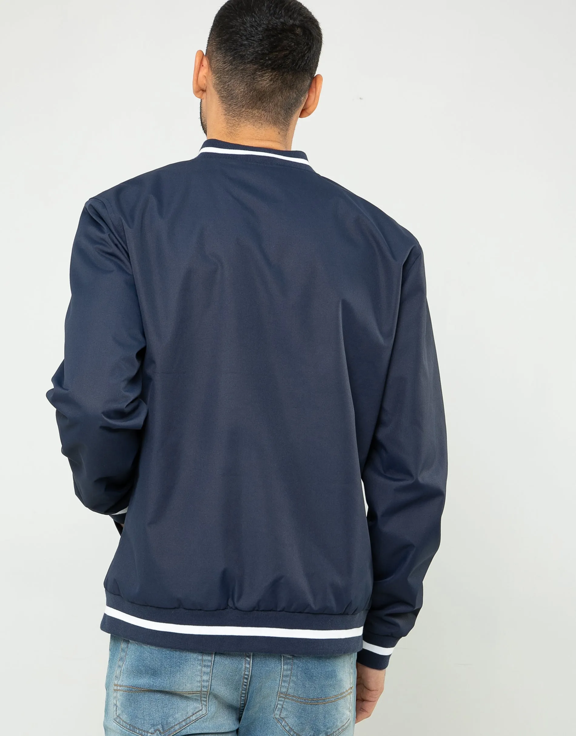 Men's Navy Bomber Jacket sold by Threadbare product image thumbnail 2