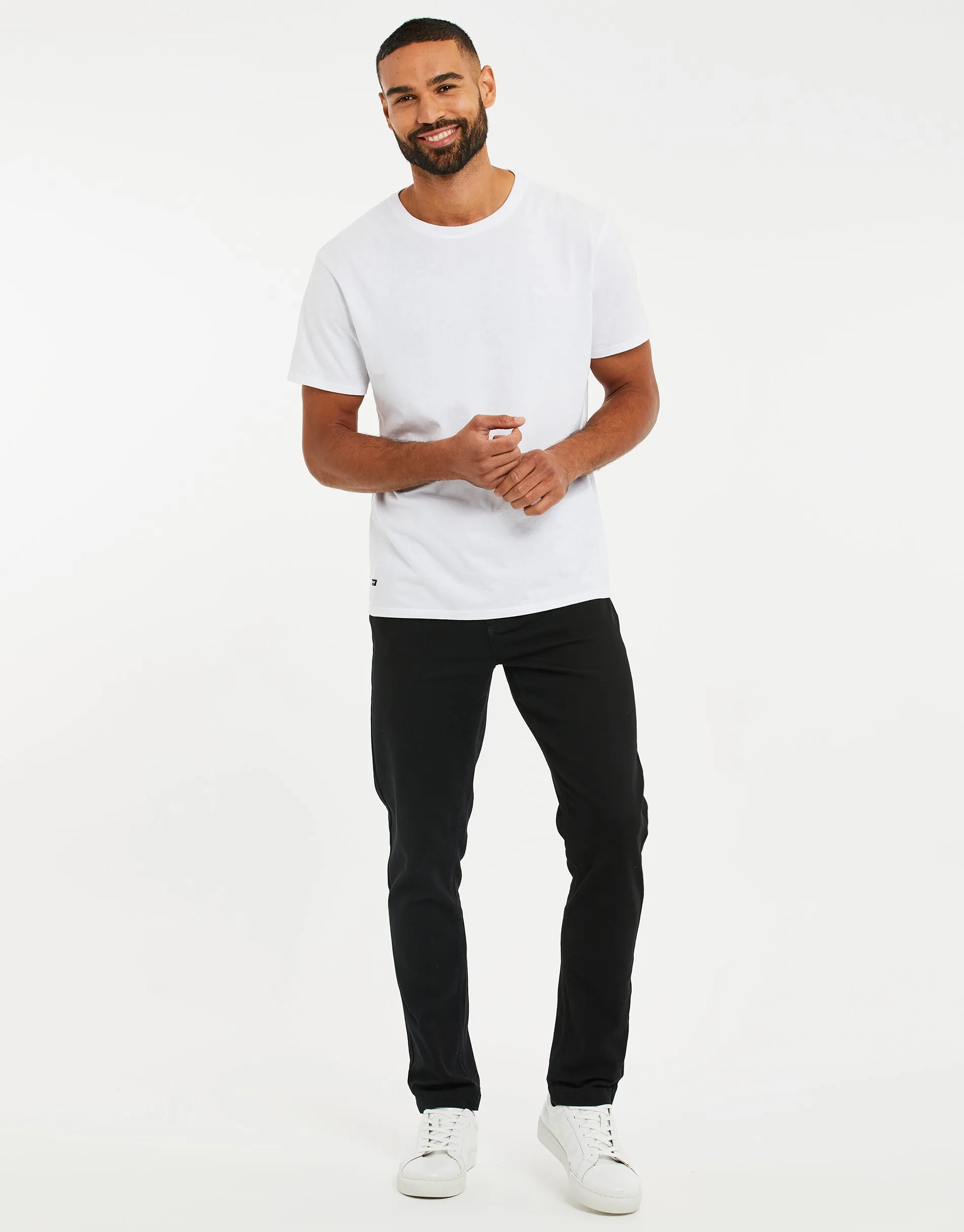 Men's Black Belted Chino Trousers sold by Threadbare product image thumbnail 3