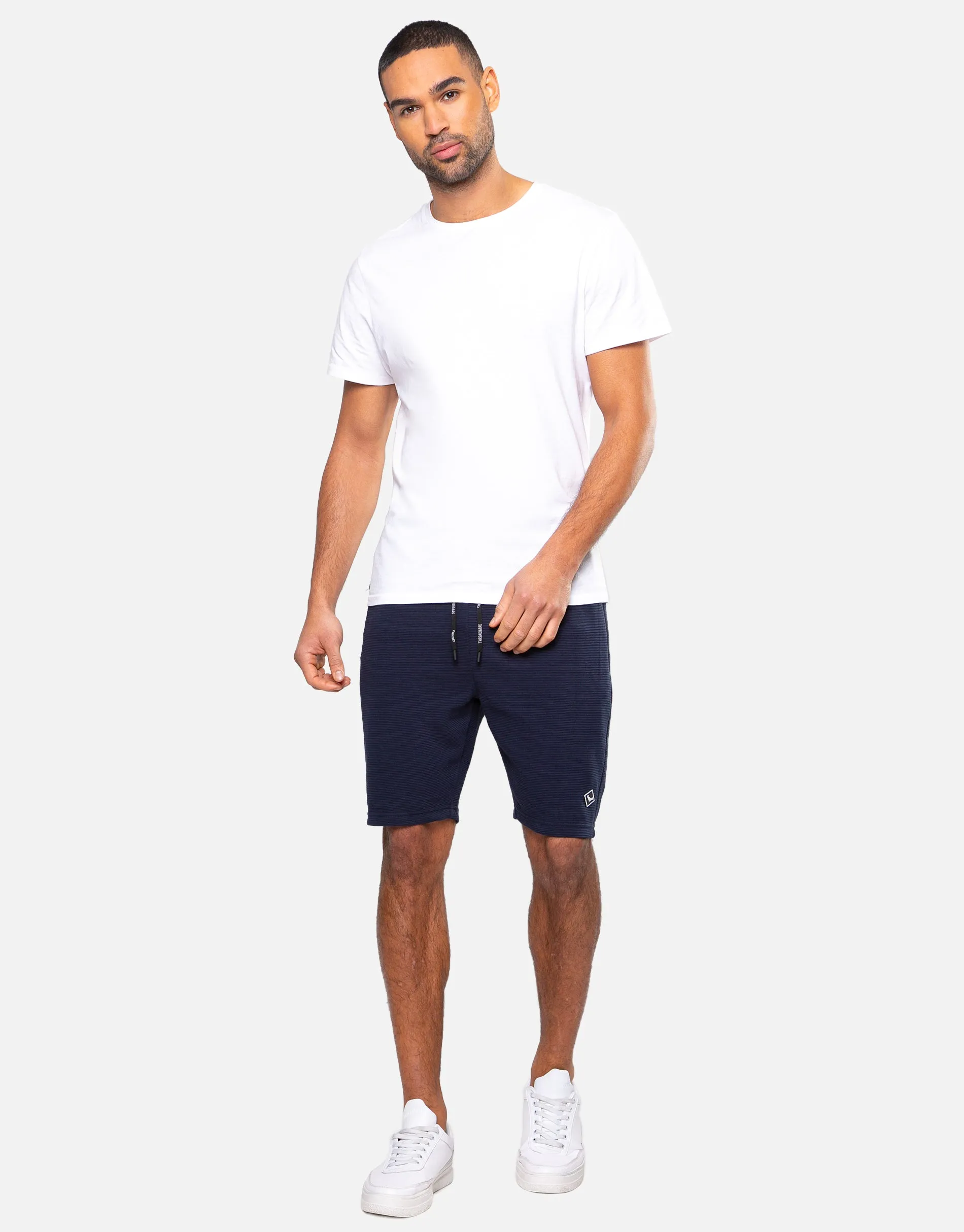 Men's Navy Fleece Sweat Shorts sold by Threadbare product image thumbnail 3