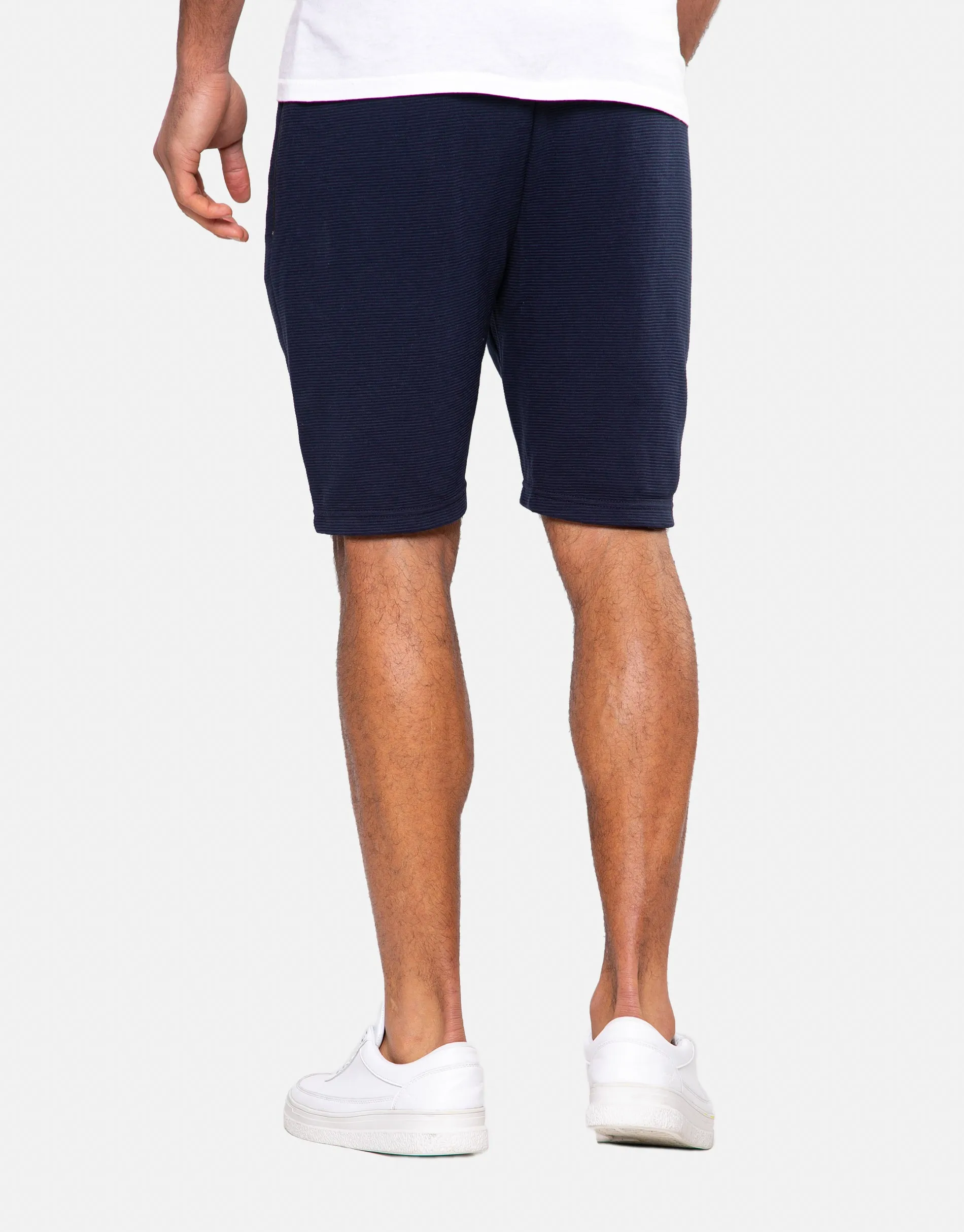 Men's Navy Fleece Sweat Shorts sold by Threadbare product image thumbnail 2