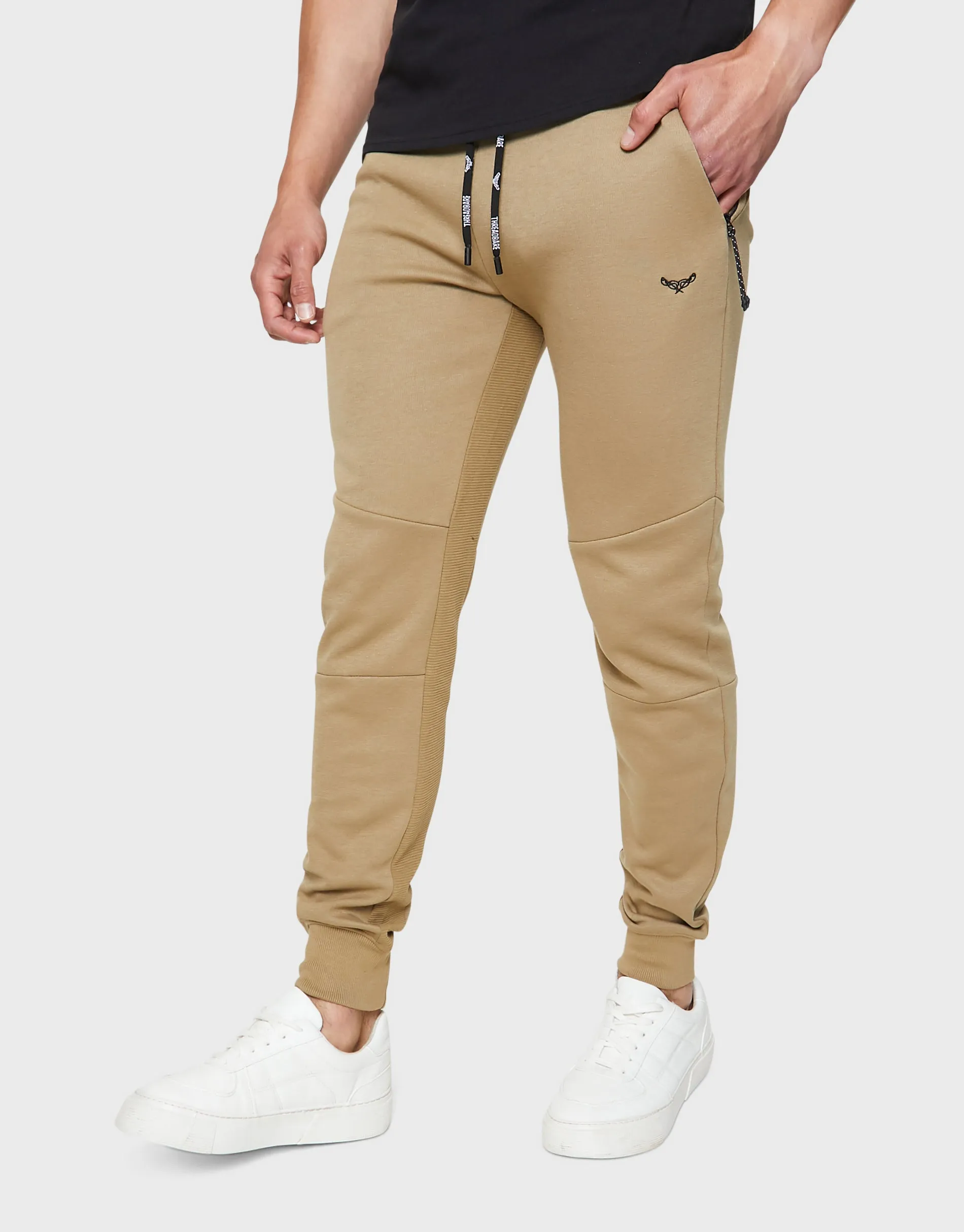 Men's Stone Regular Fit Joggers sold by Threadbare
