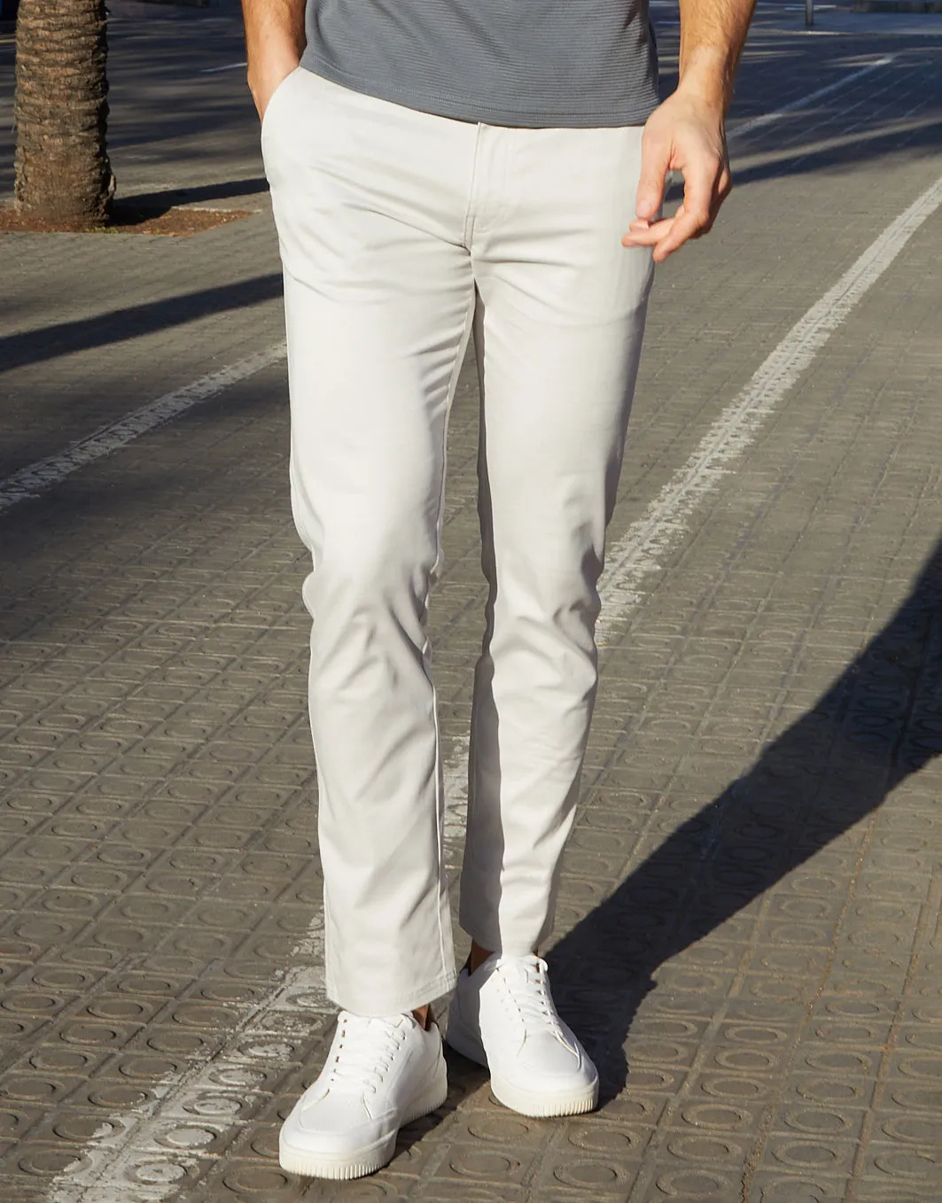 Threadbare Men's Off White Regular Fit Chino Trousers sold by Threadbare