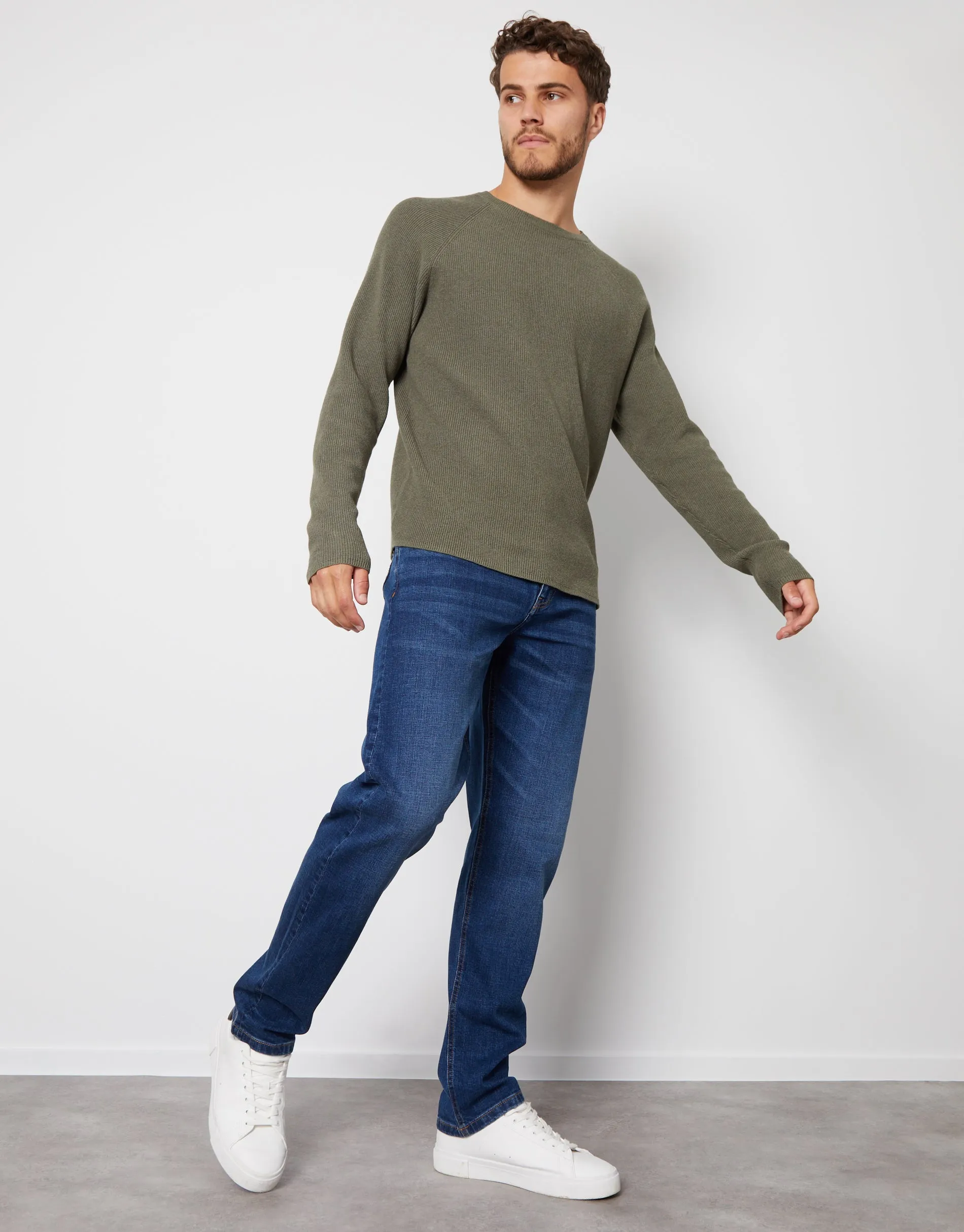 Mid Wash Straight Leg Jeans sold by Threadbare product image thumbnail 3