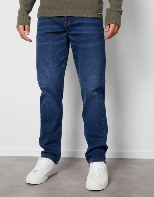 Threadbare Men's Mid Wash Straight Leg Jeans sold by Threadbare