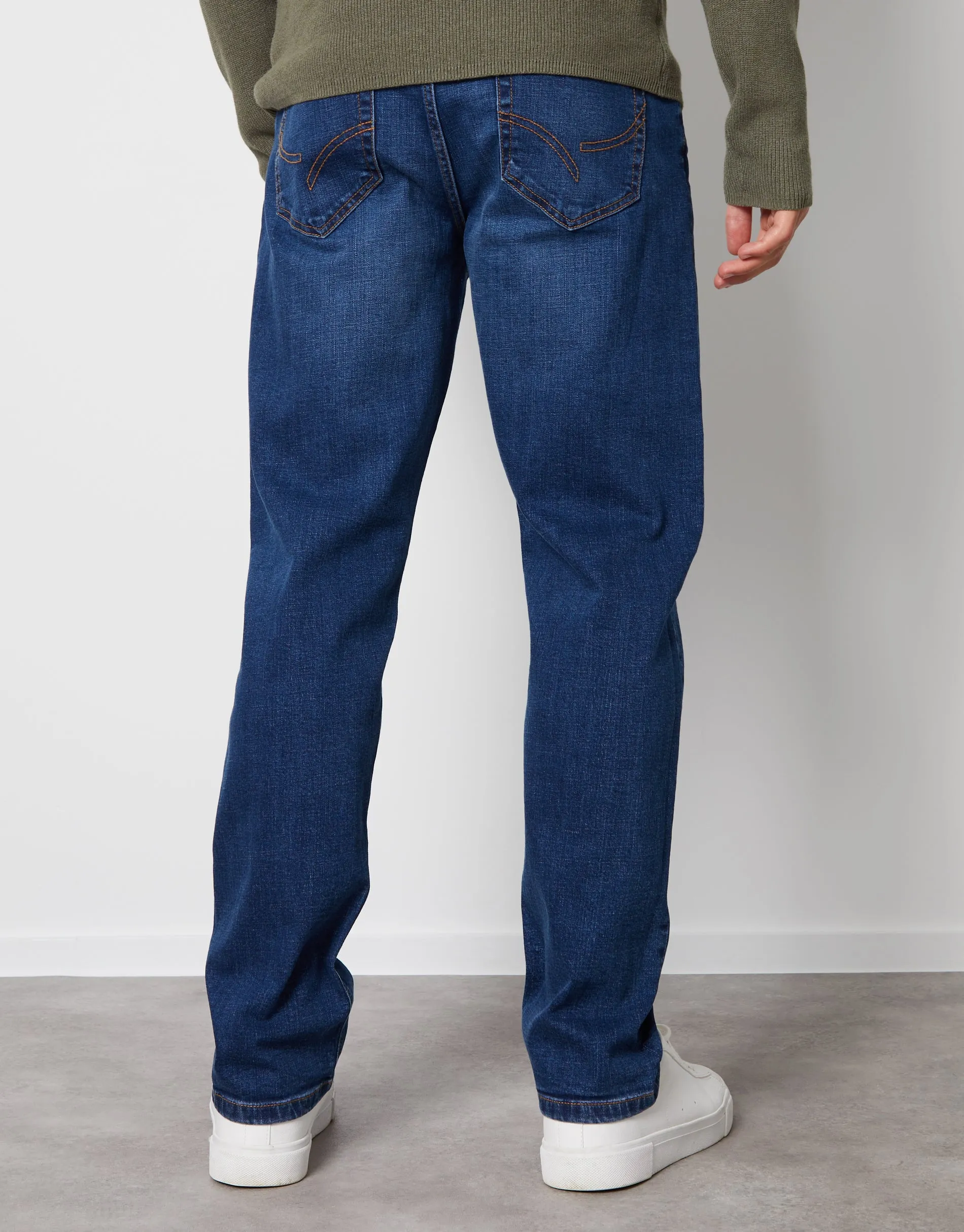 Mid Wash Straight Leg Jeans sold by Threadbare product image thumbnail 2