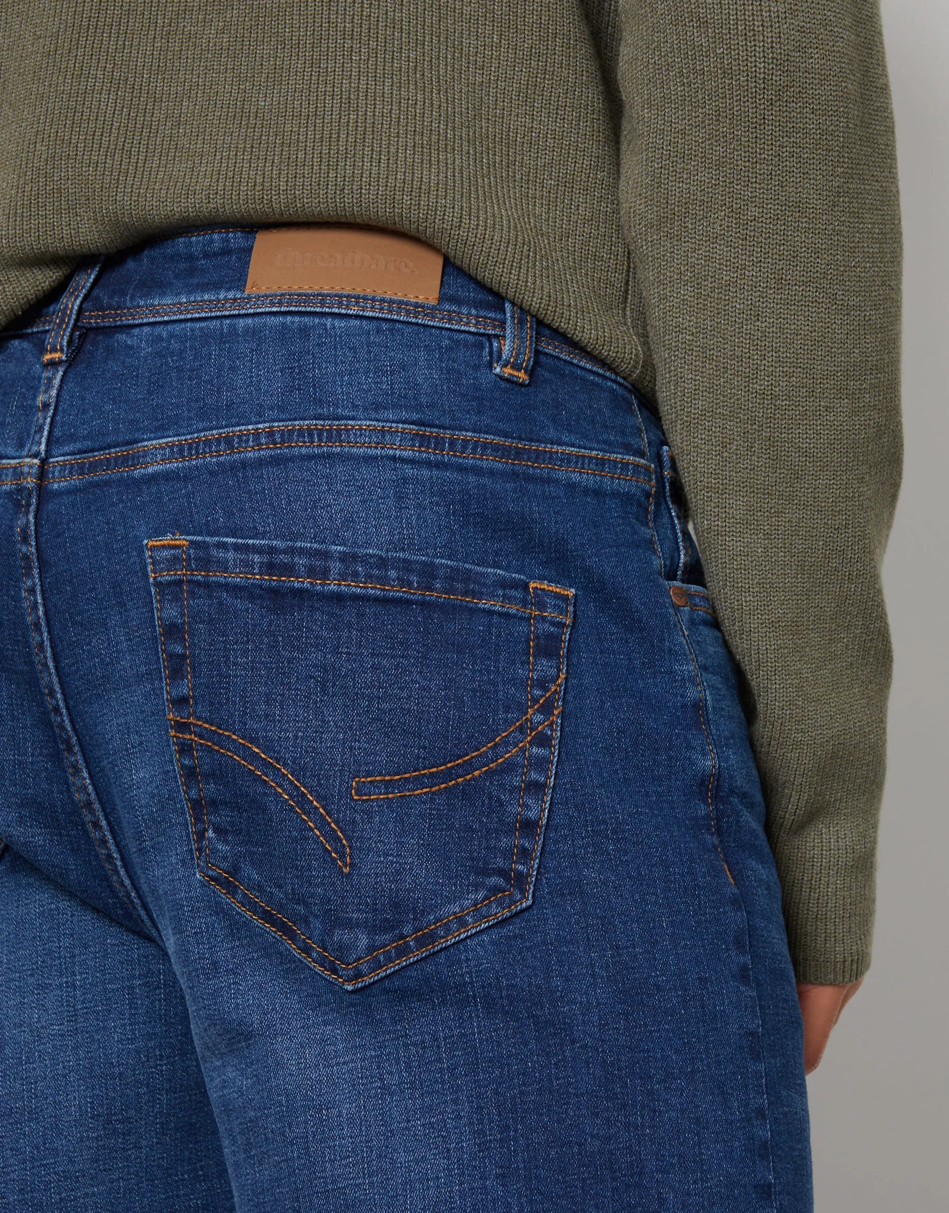 Mid Wash Straight Leg Jeans sold by Threadbare product image thumbnail 4