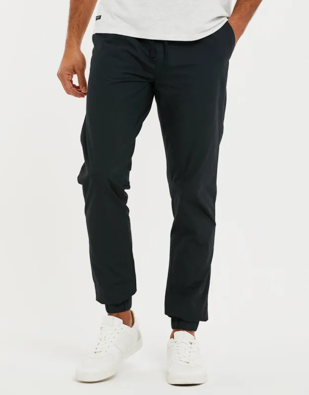 Men's Black Cuffed Jogger Style Trousers sold by Threadbare