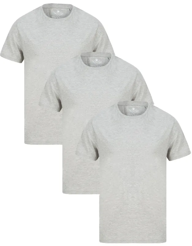 Men's Grey Marl Cotton Rich T-Shirts (3 Pack) sold by Threadbare