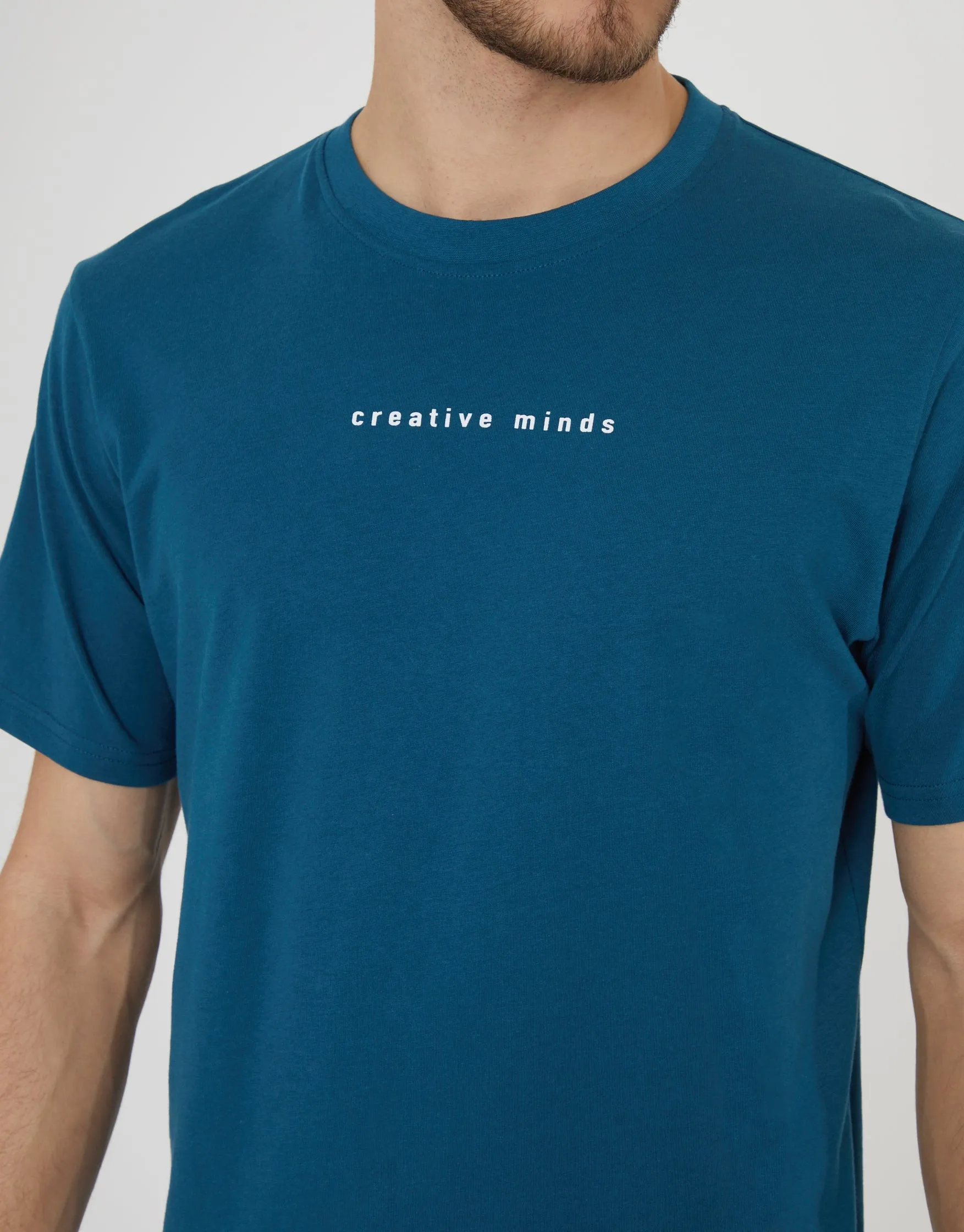 Men's Blue Abstract Graphic Marble Print T-Shirt sold by Threadbare product image thumbnail 4