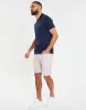 Men's Navy Honeycomb Rib Jetted Pocket Polo Shirt sold by Threadbare