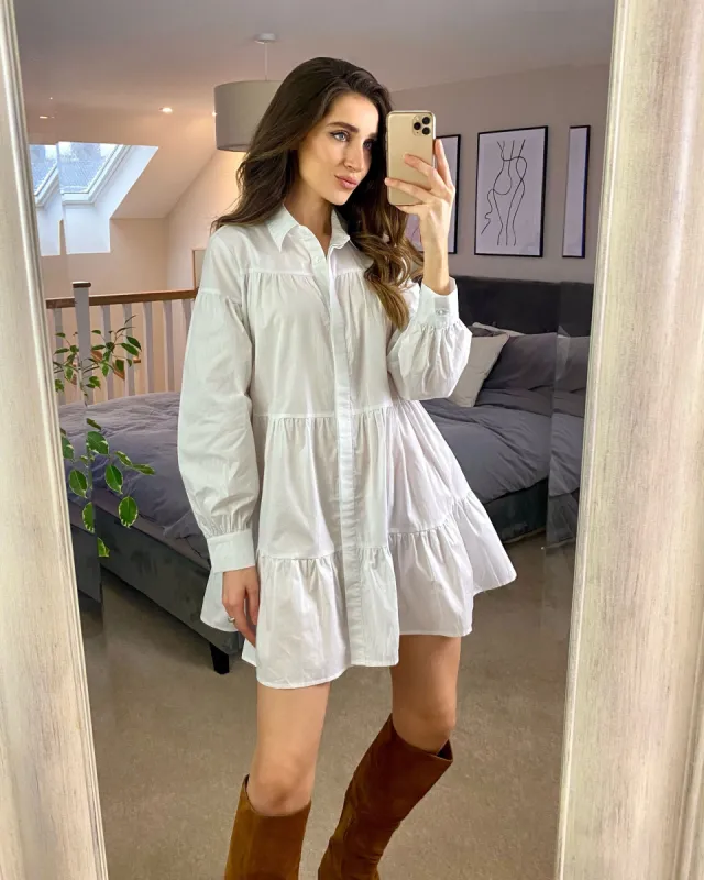 Women's White Shirt Dress sold by Threadbare