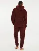 Men's Burgundy Faux Borg Lounge Hoodie sold by Threadbare