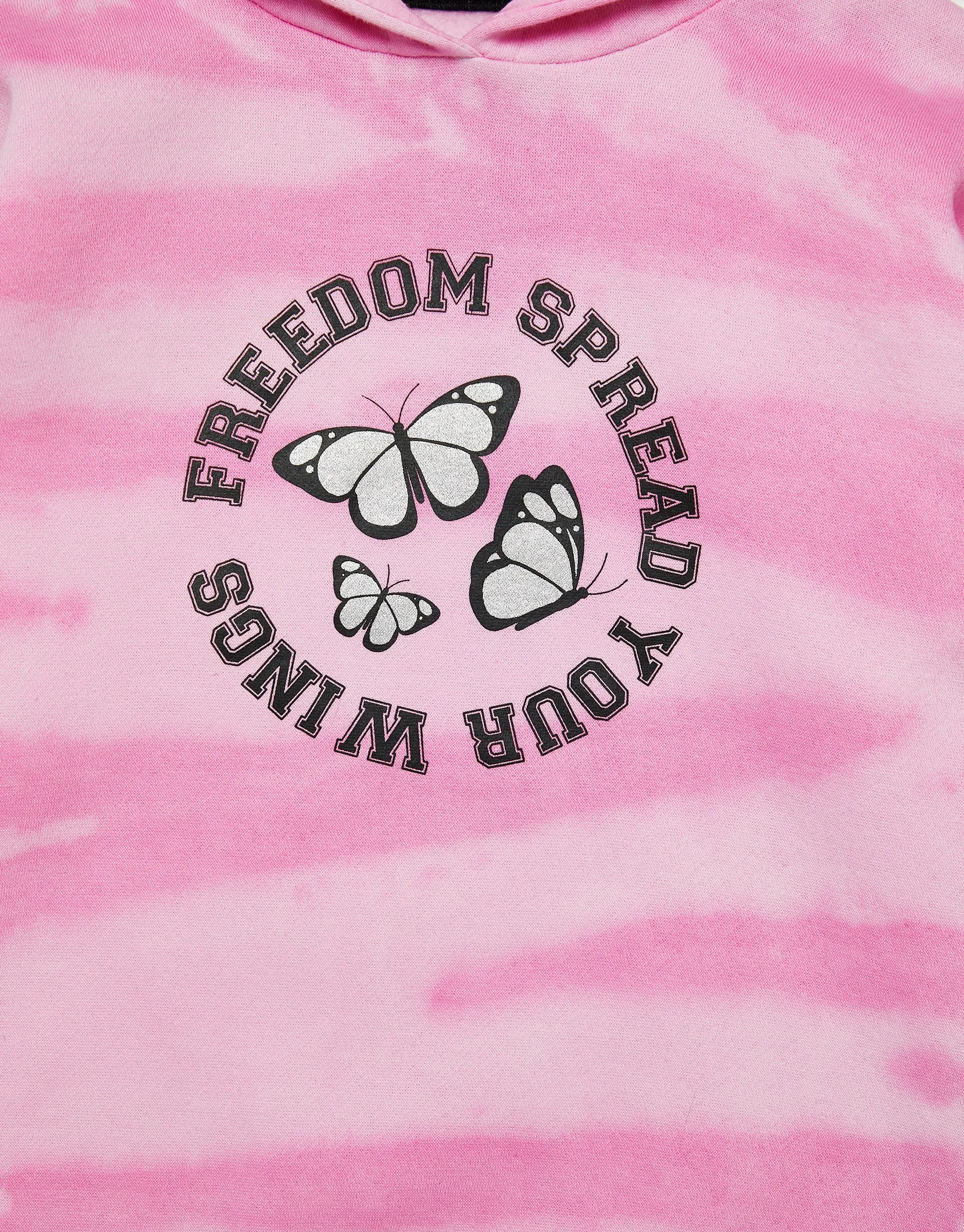 Girls' Pink Hoodie & Cycling Shorts Co-ord (2-Piece Set) sold by Threadbare product image thumbnail 5