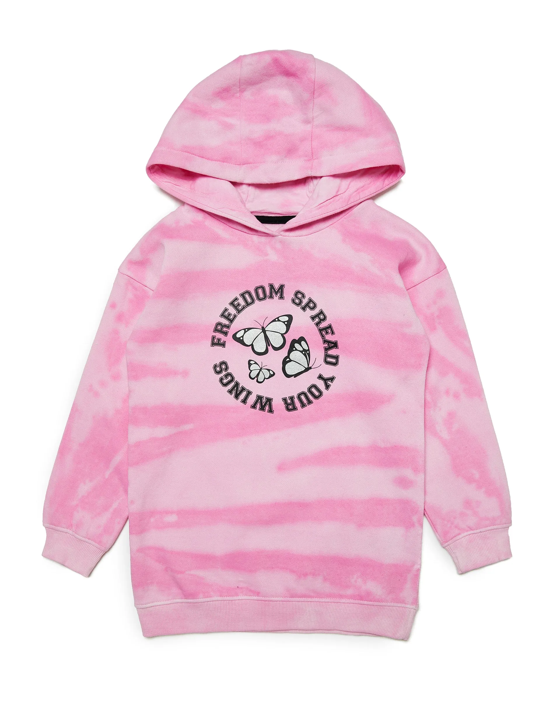 Girls' Pink Hoodie & Cycling Shorts Co-ord (2-Piece Set) sold by Threadbare product image thumbnail 3