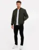 Men's Khaki Sherpa Lined Bomber Jacket sold by Threadbare