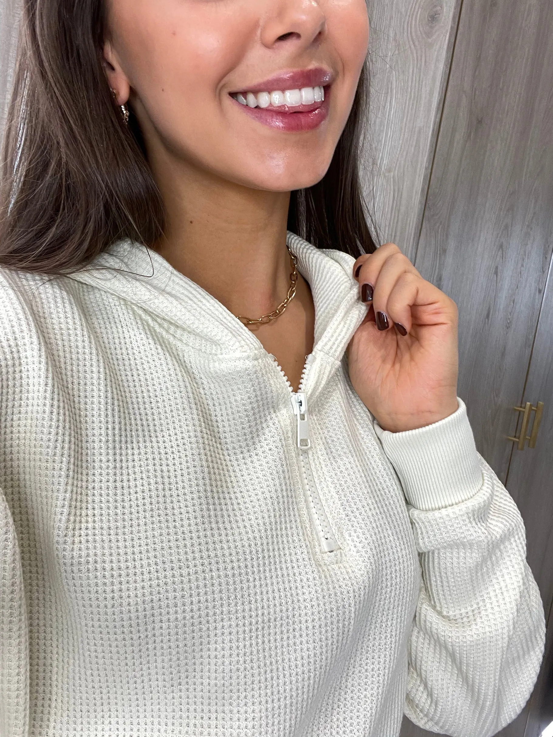 Women's White Cropped Hoodie Co-ord sold by Threadbare product image thumbnail 4