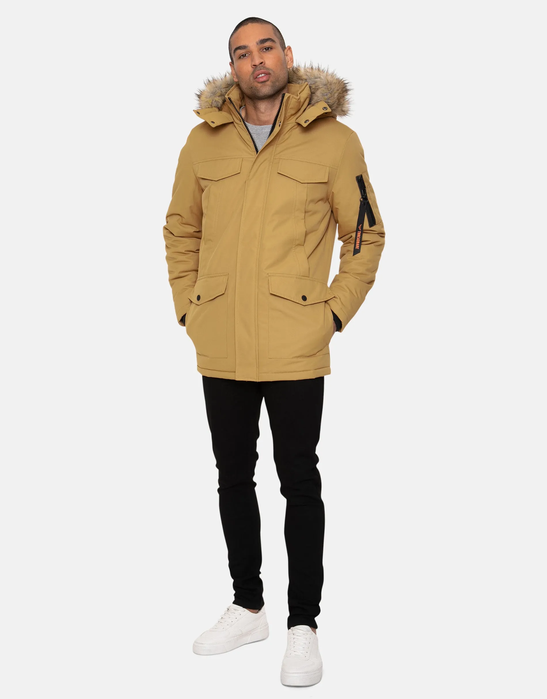 Men's Camel Parka Jacket sold by Threadbare product image thumbnail 3