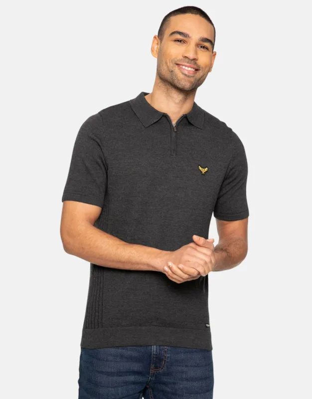 Men's Black Short Sleeve Polo Jumper sold by Threadbare