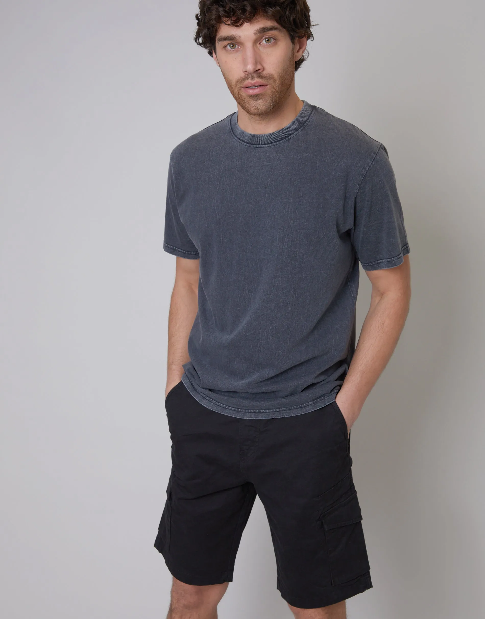 Threadbare Men's Black Stretch Cargo Shorts sold by Threadbare product image thumbnail 3