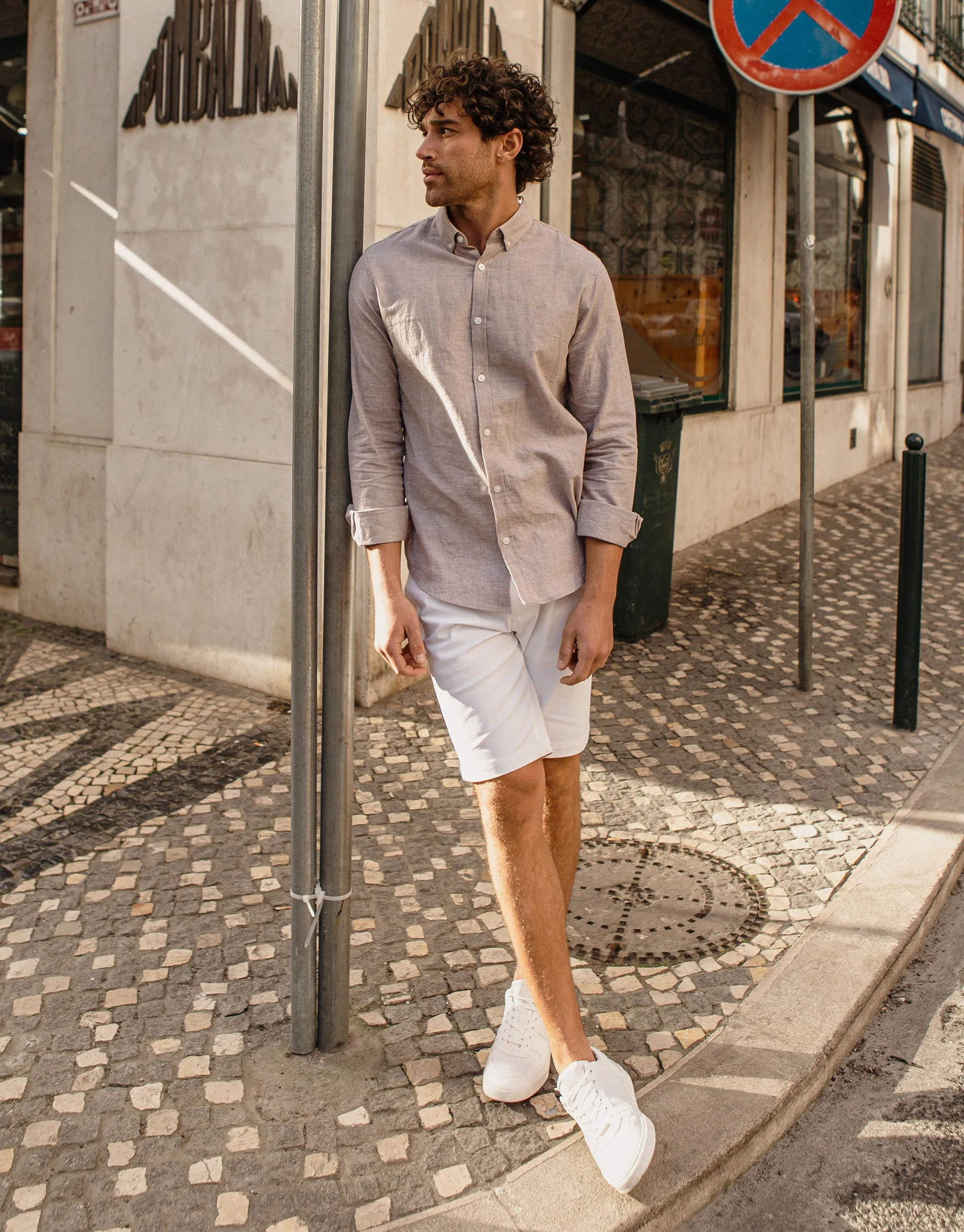 Stone Long Sleeve Linen Blend Shirt sold by Threadbare product image thumbnail 3