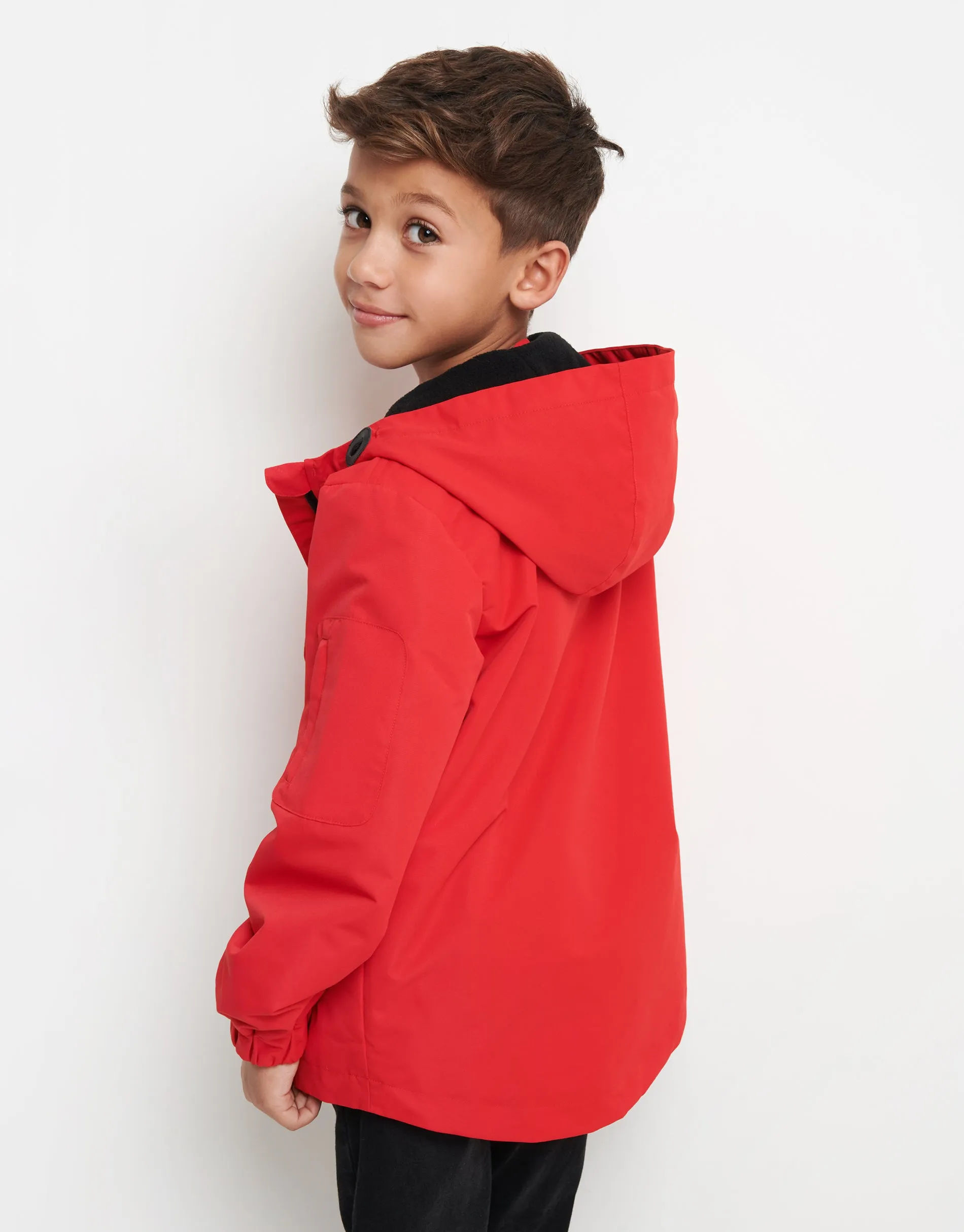 Boys' Red Lightweight Fleece Jacket sold by Threadbare product image thumbnail 2