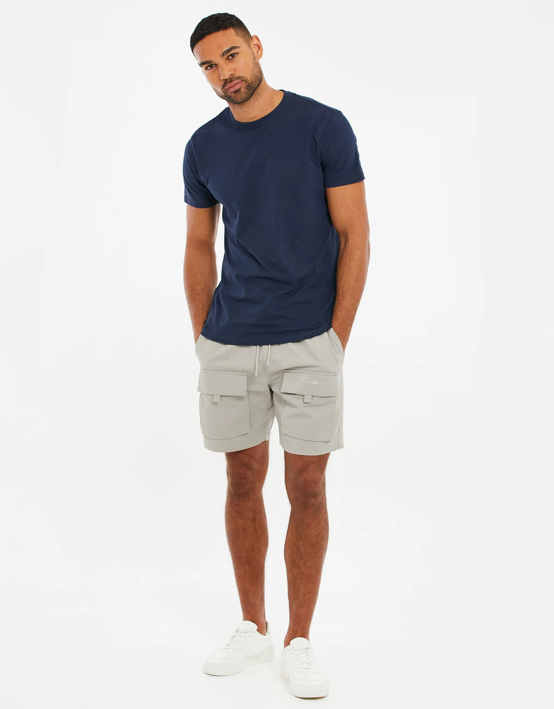 Men's Ice Grey Shorts sold by Threadbare product image thumbnail 3