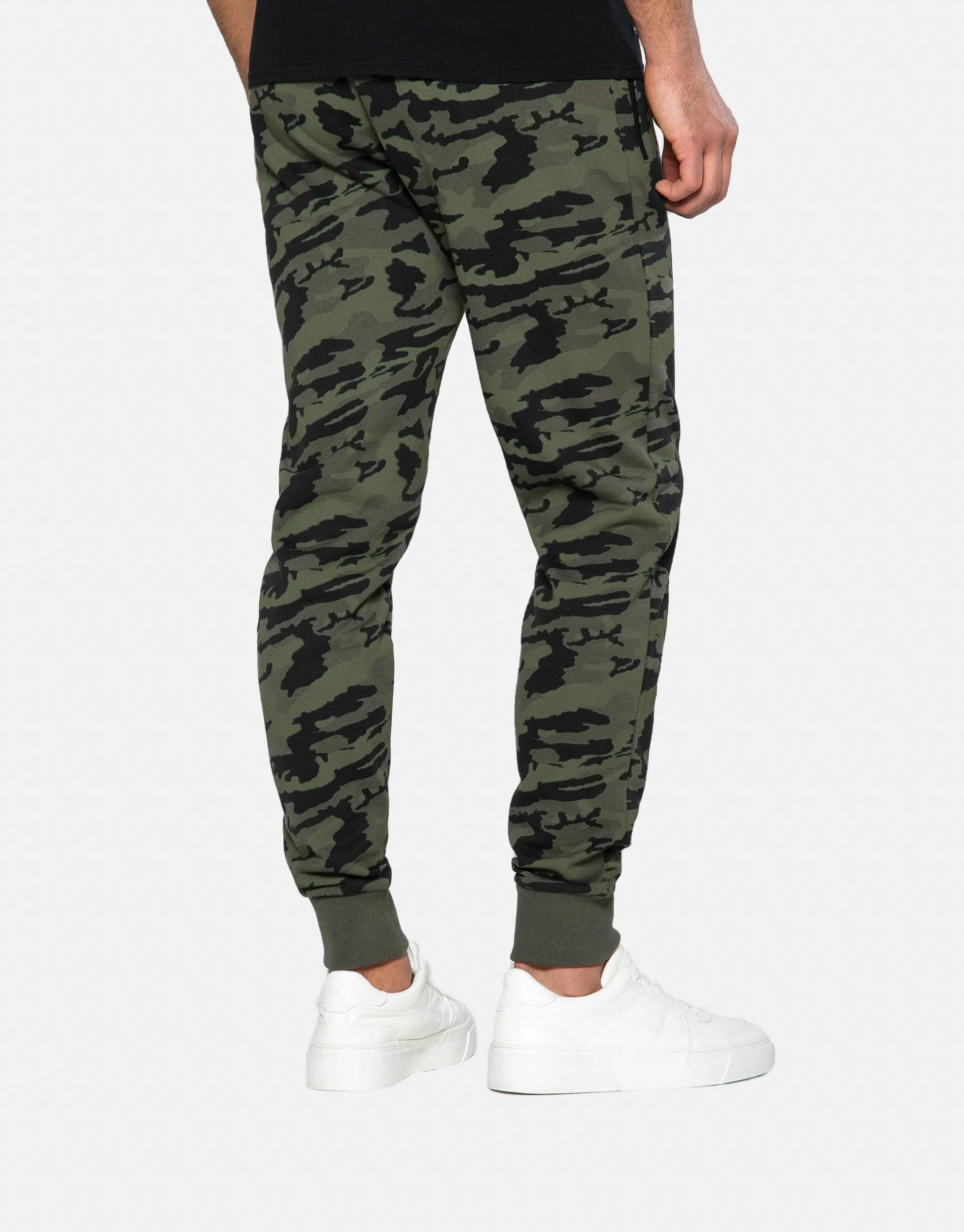 Men's Khaki Camo Slim Fit Joggers sold by Threadbare product image thumbnail 2