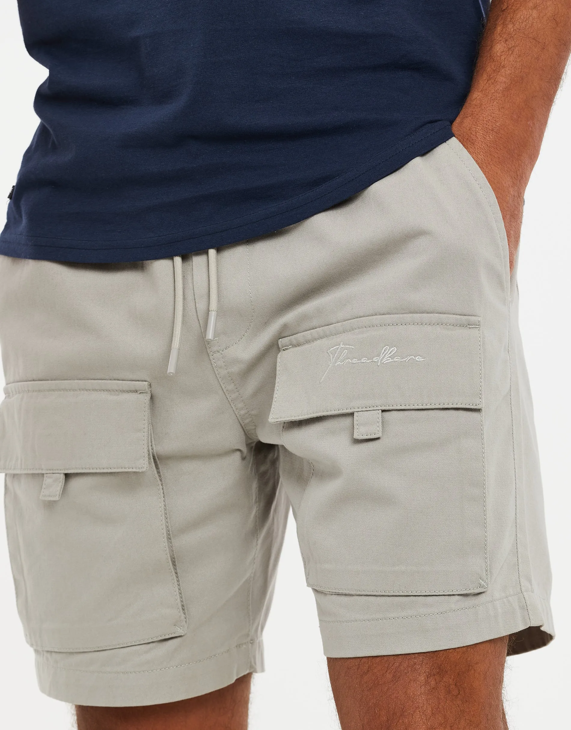 Men's Ice Grey Shorts sold by Threadbare product image thumbnail 4