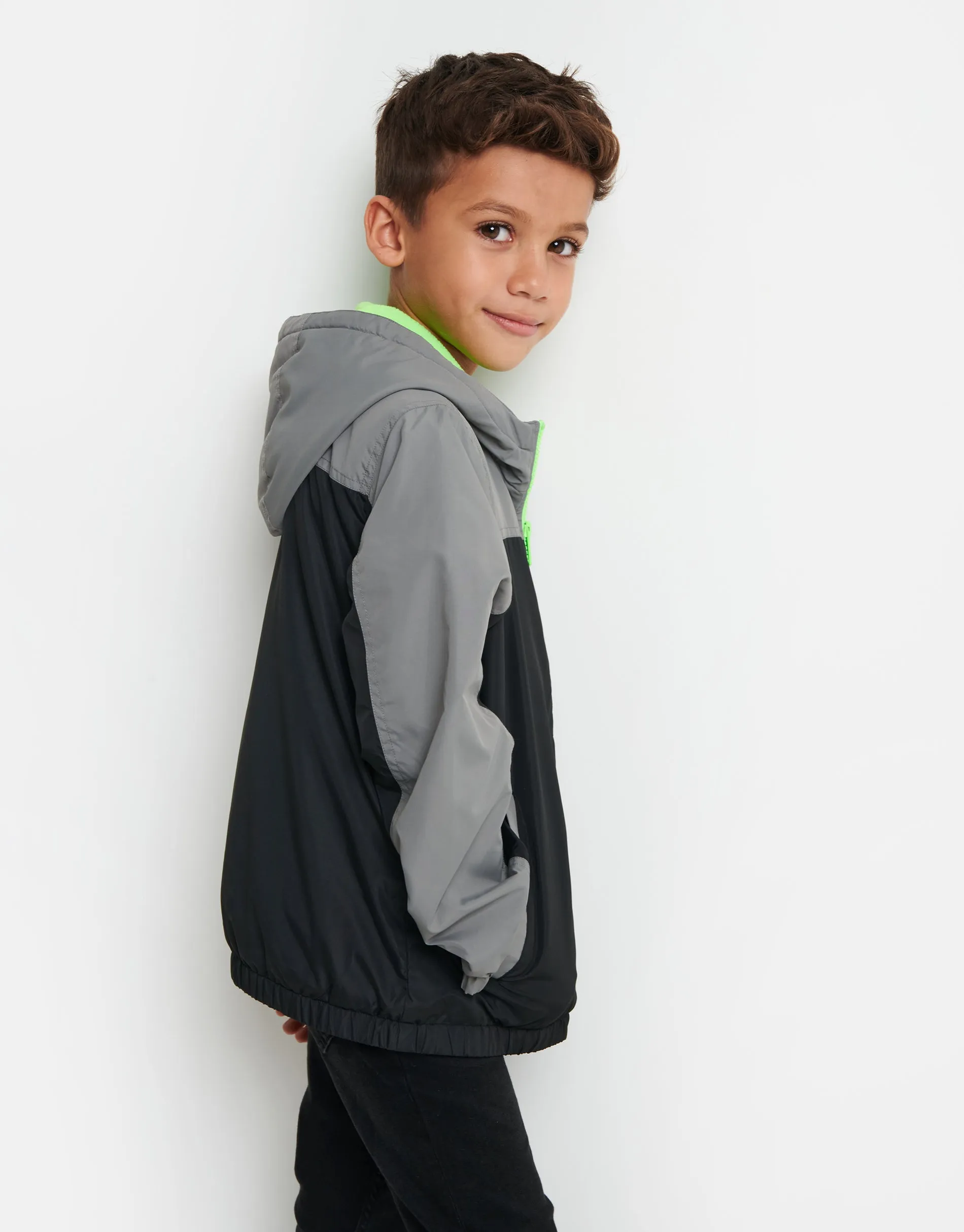 Boys' Black Lightweight Jacket sold by Threadbare product image thumbnail 2