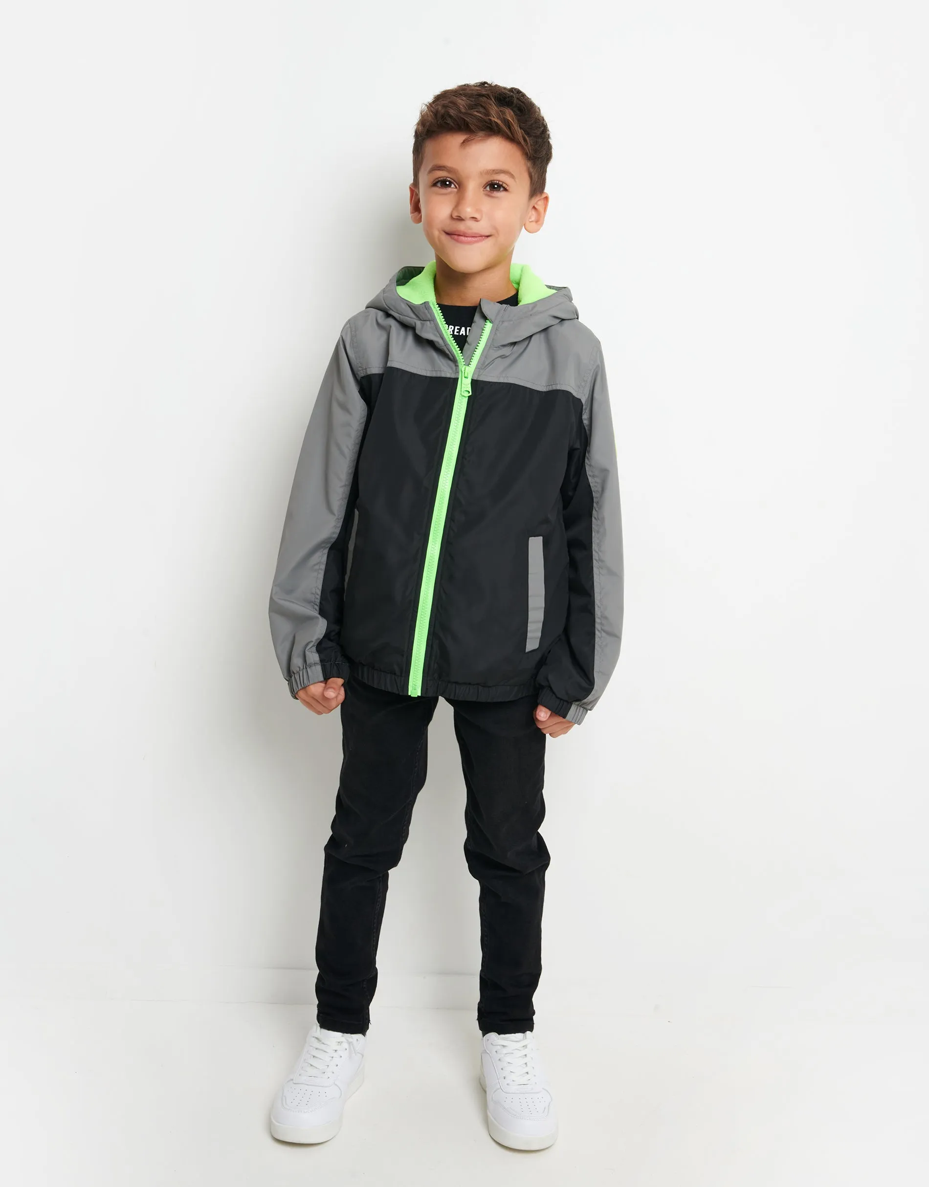 Boys' Black Lightweight Jacket sold by Threadbare product image thumbnail 3