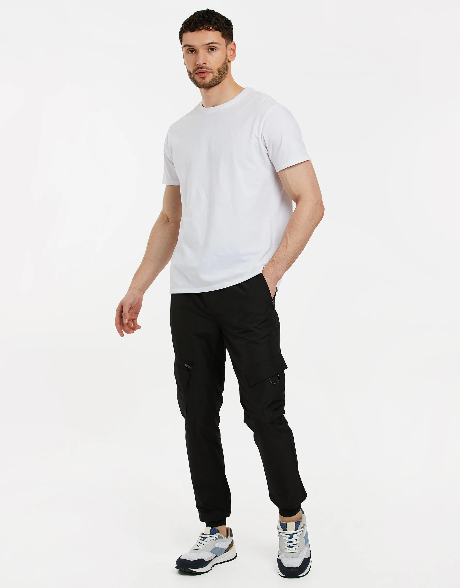 Men's Black Cargo Trousers sold by Threadbare product image thumbnail 3