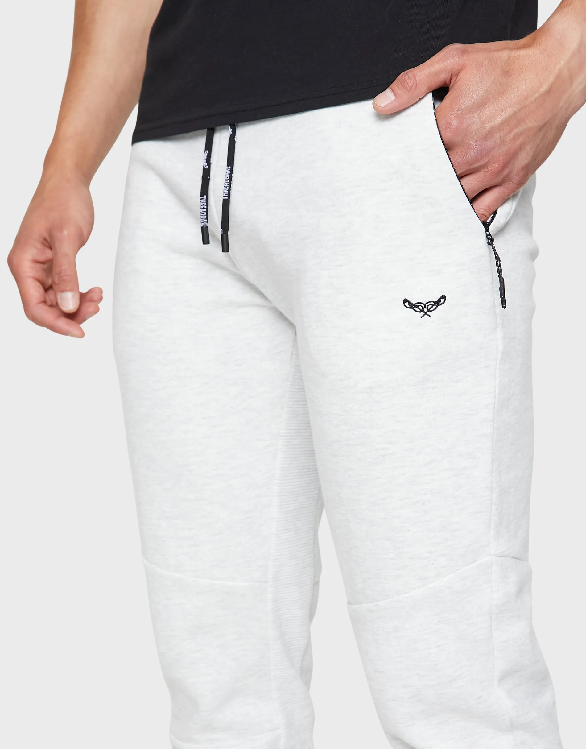 Men's White Regular Fit Joggers sold by Threadbare product image thumbnail 4