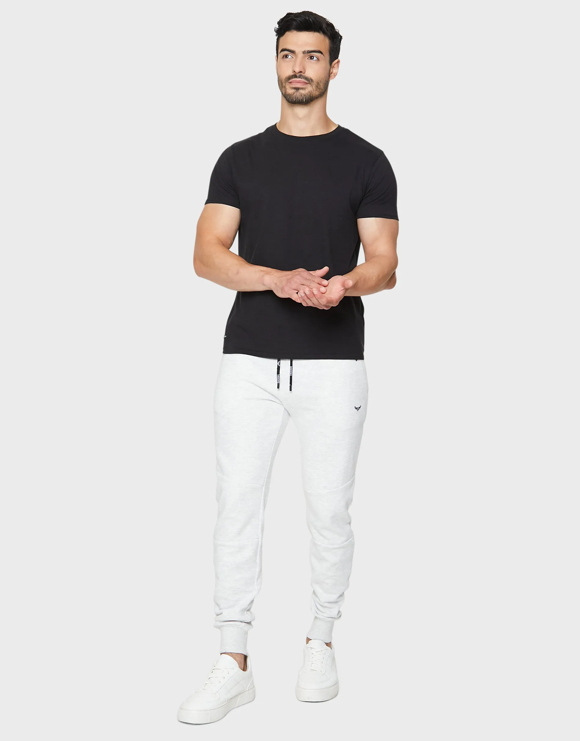 Men's White Regular Fit Joggers sold by Threadbare product image thumbnail 3