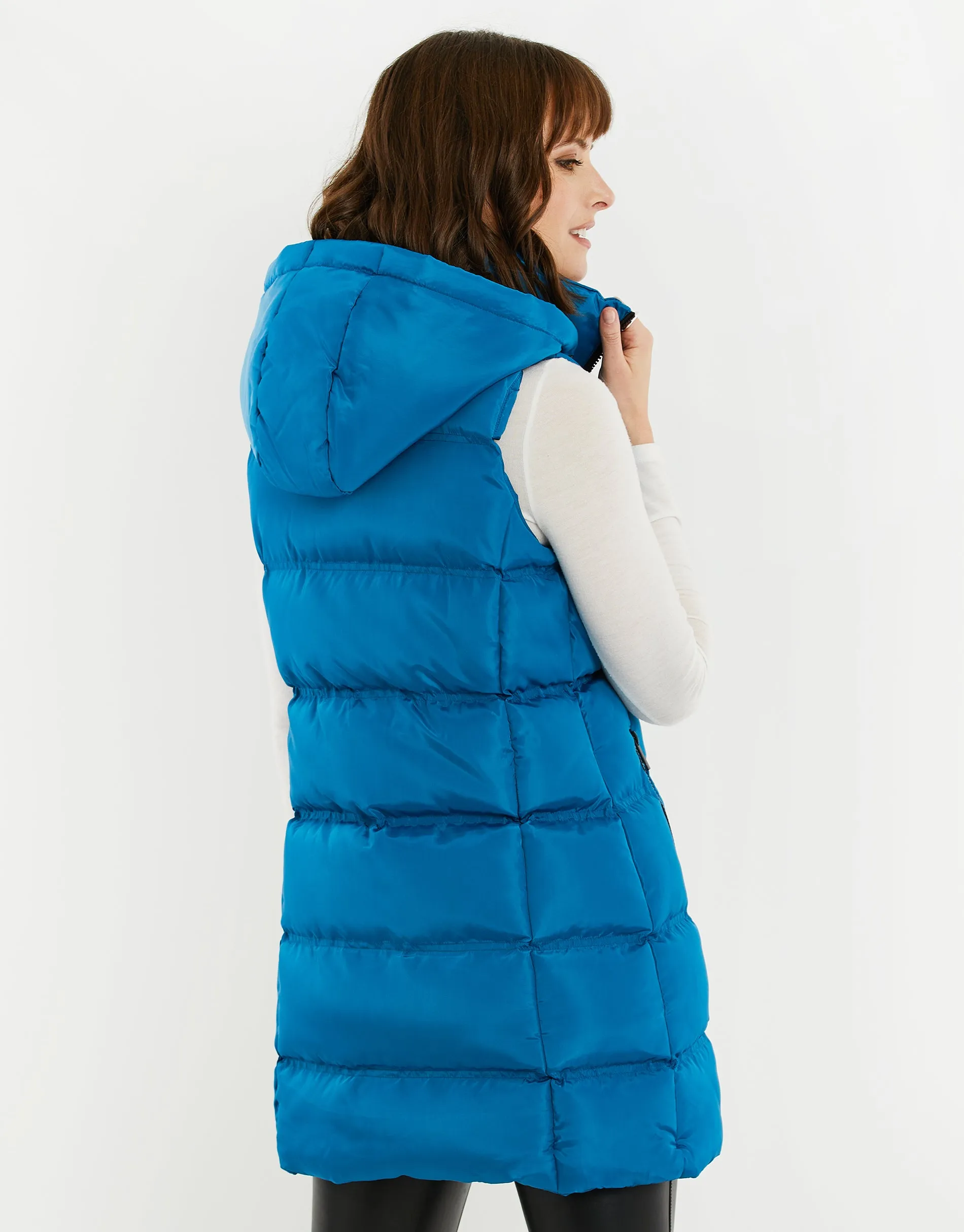 Women's Blue Sporty Padded Gilet sold by Threadbare product image thumbnail 5