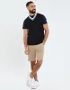 Men's Navy Contrast Neck Cable Knit Vest sold by Threadbare