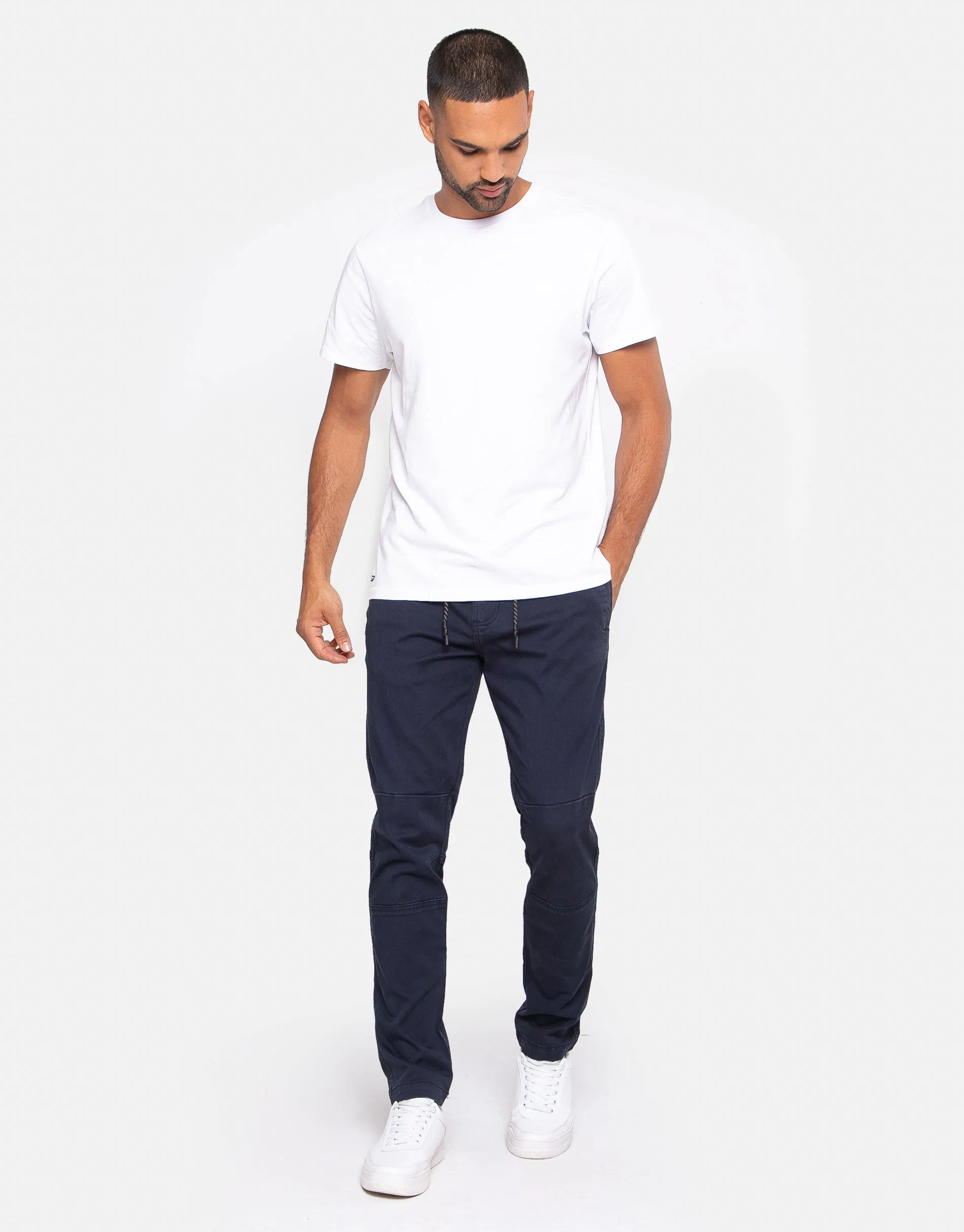 Men's Navy Casual Trousers sold by Threadbare product image thumbnail 3