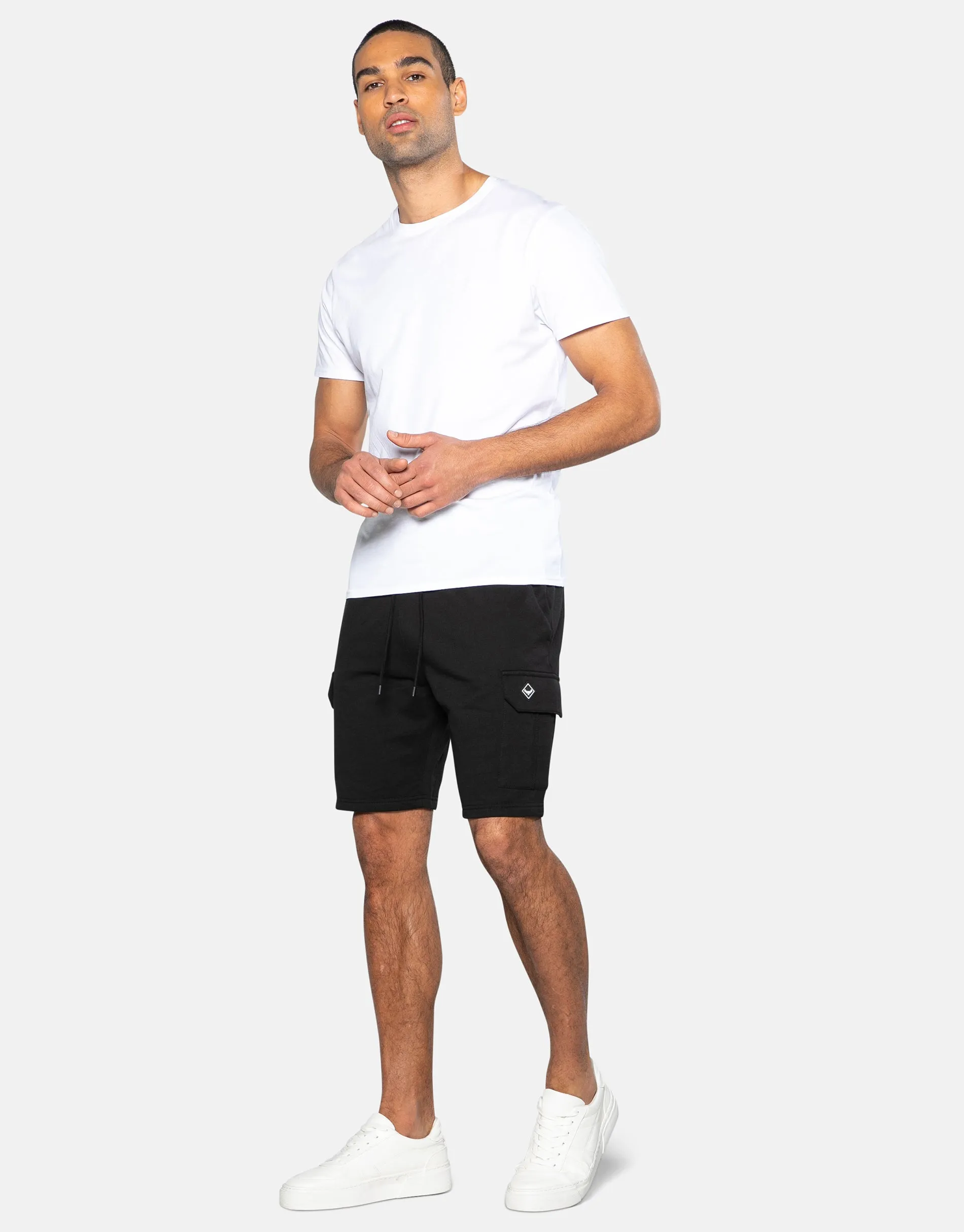Cargo Fleece Shorts in Black sold by Threadbare product image thumbnail 3