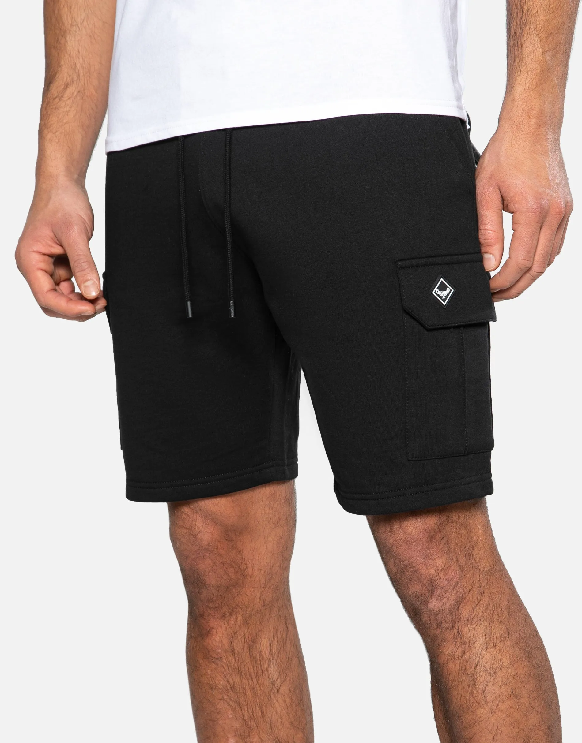 Cargo Fleece Shorts in Black sold by Threadbare product image thumbnail 4