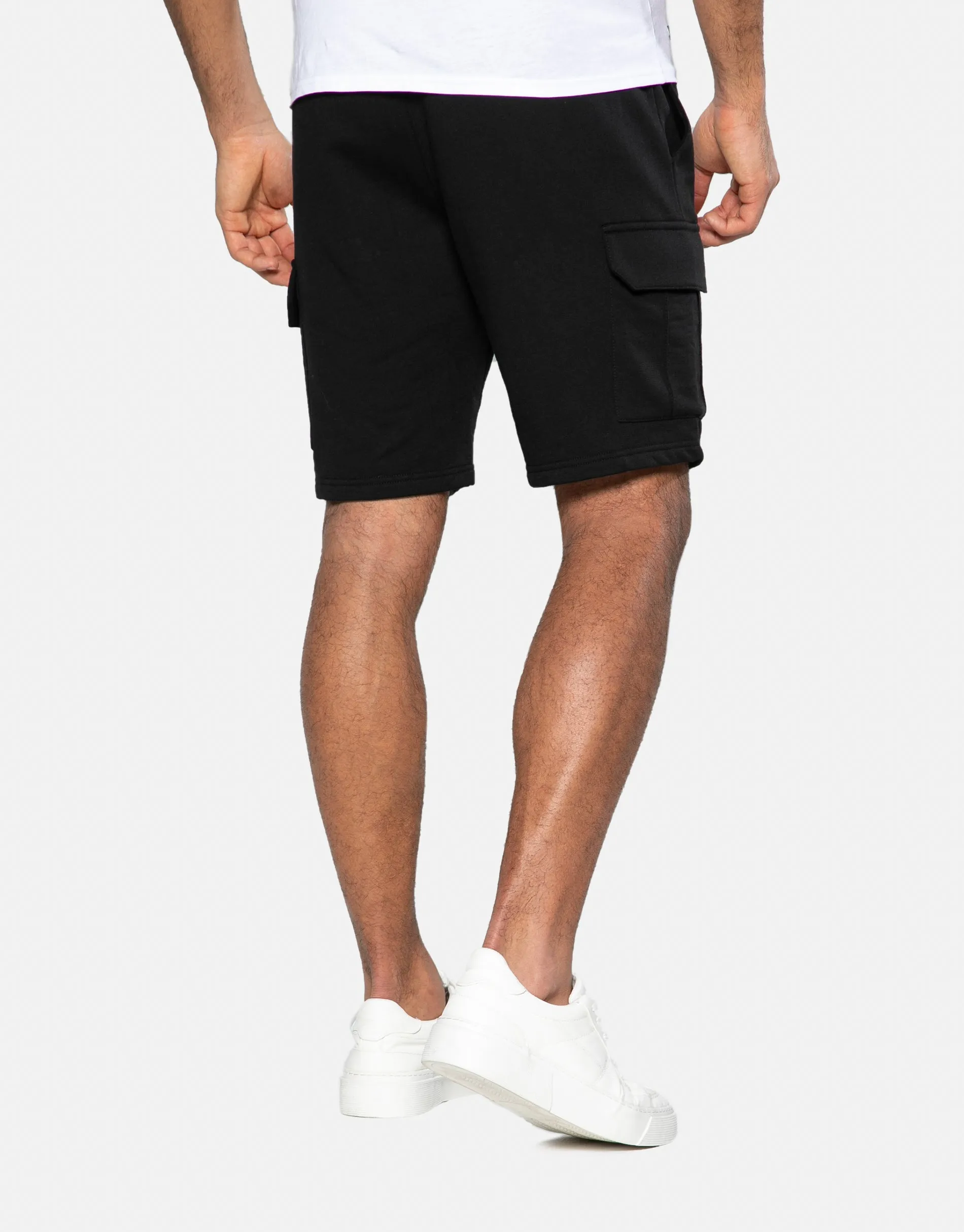 Cargo Fleece Shorts in Black sold by Threadbare product image thumbnail 2