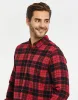 Men's Red Check Flannel Long Sleeve Shirt sold by Threadbare